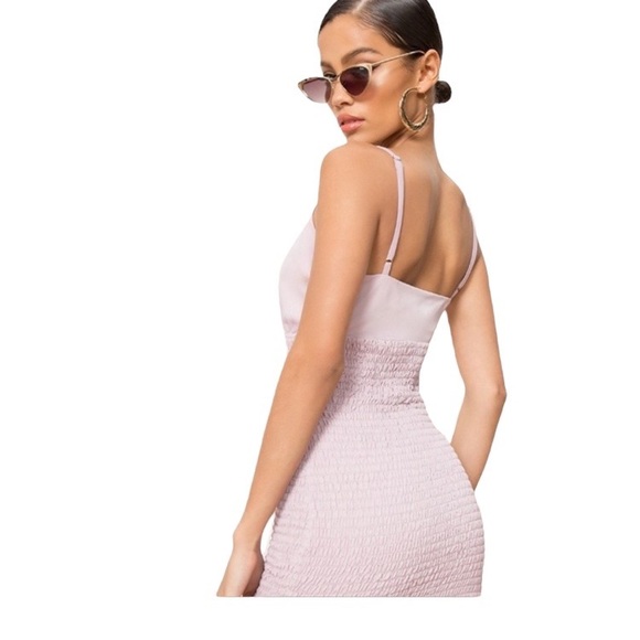 NWT SUPER DOWN x REVOLVE smocked mini dress in lilac - Picture 3 of 4